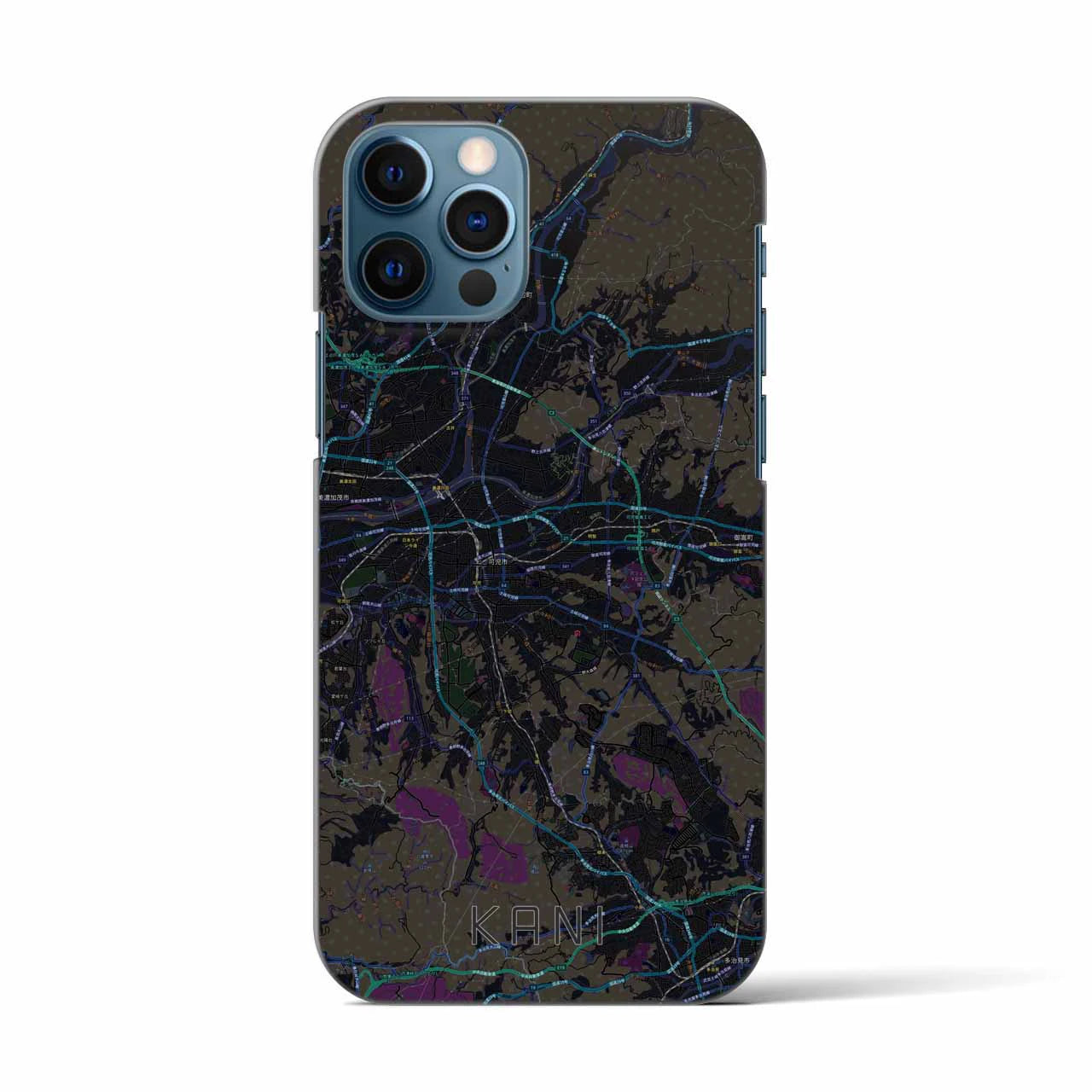 【可児(岐阜県)】地図柄iPhoneケース(バックカバータイプ)