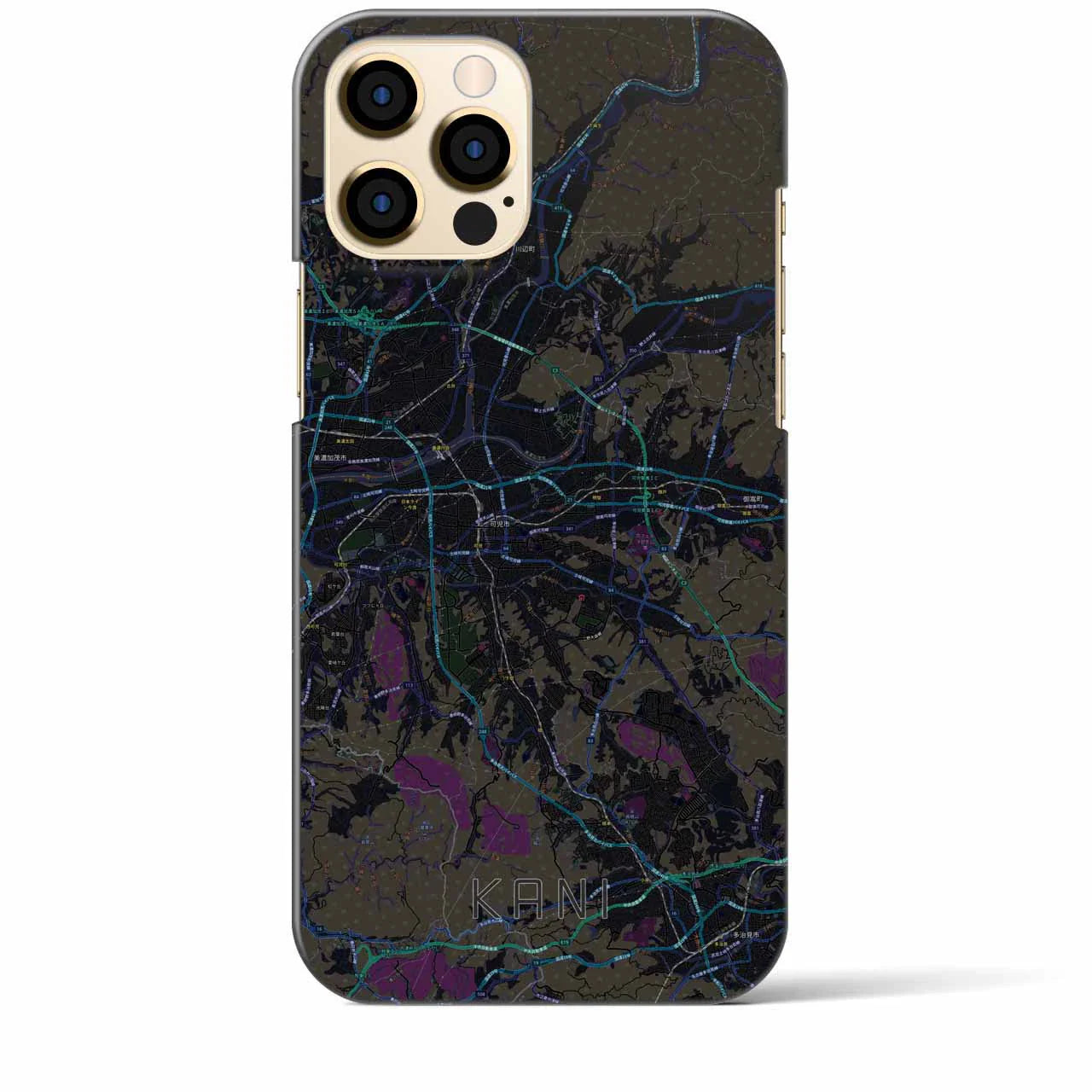 【可児(岐阜県)】地図柄iPhoneケース(バックカバータイプ)