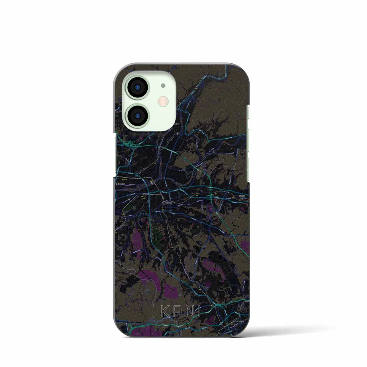 【可児(岐阜県)】地図柄iPhoneケース(バックカバータイプ)