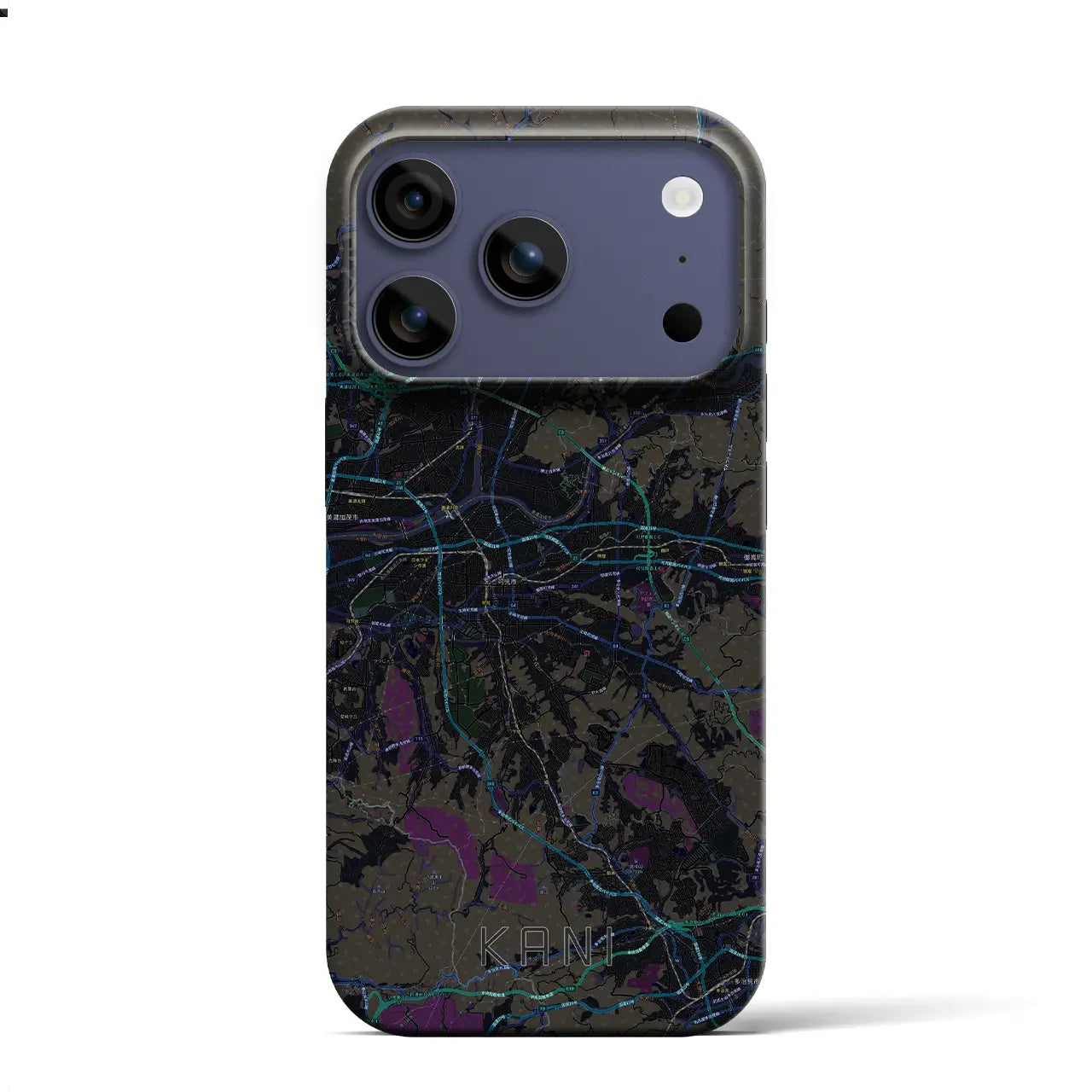 【可児(岐阜県)】地図柄iPhoneケース(バックカバータイプ)