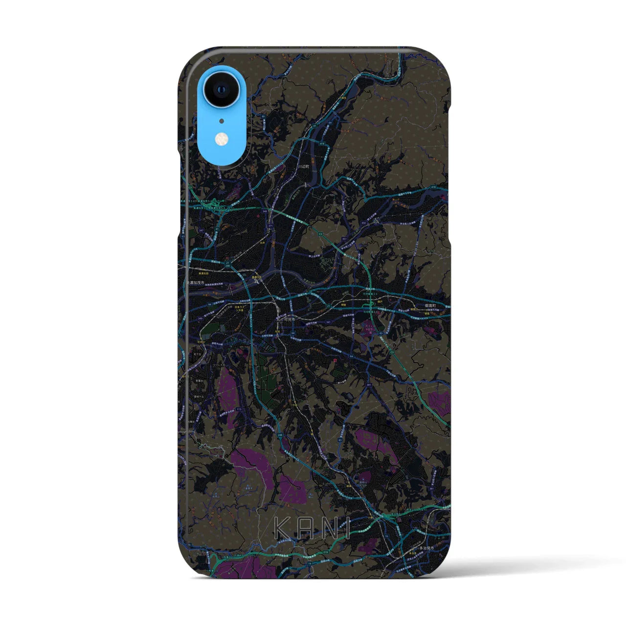 【可児(岐阜県)】地図柄iPhoneケース(バックカバータイプ)