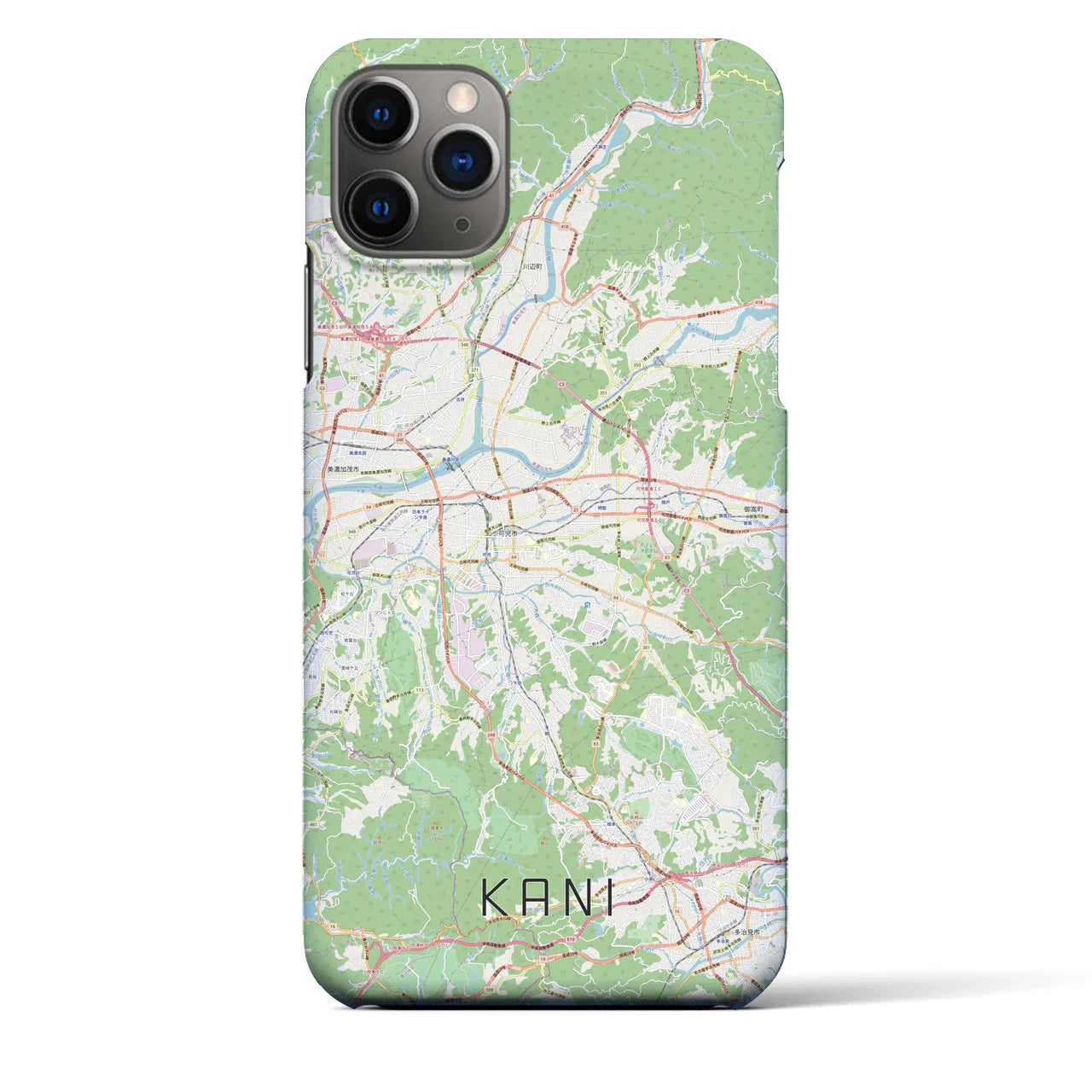 【可児(岐阜県)】地図柄iPhoneケース(バックカバータイプ)