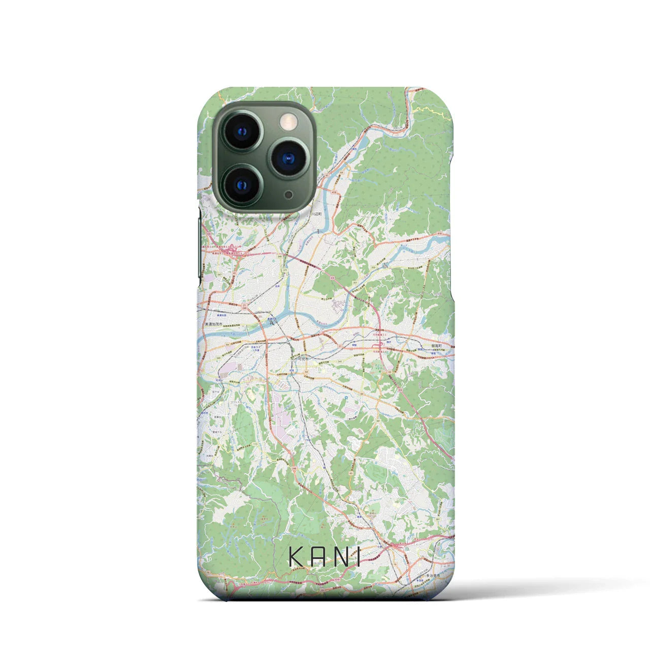 【可児(岐阜県)】地図柄iPhoneケース(バックカバータイプ)