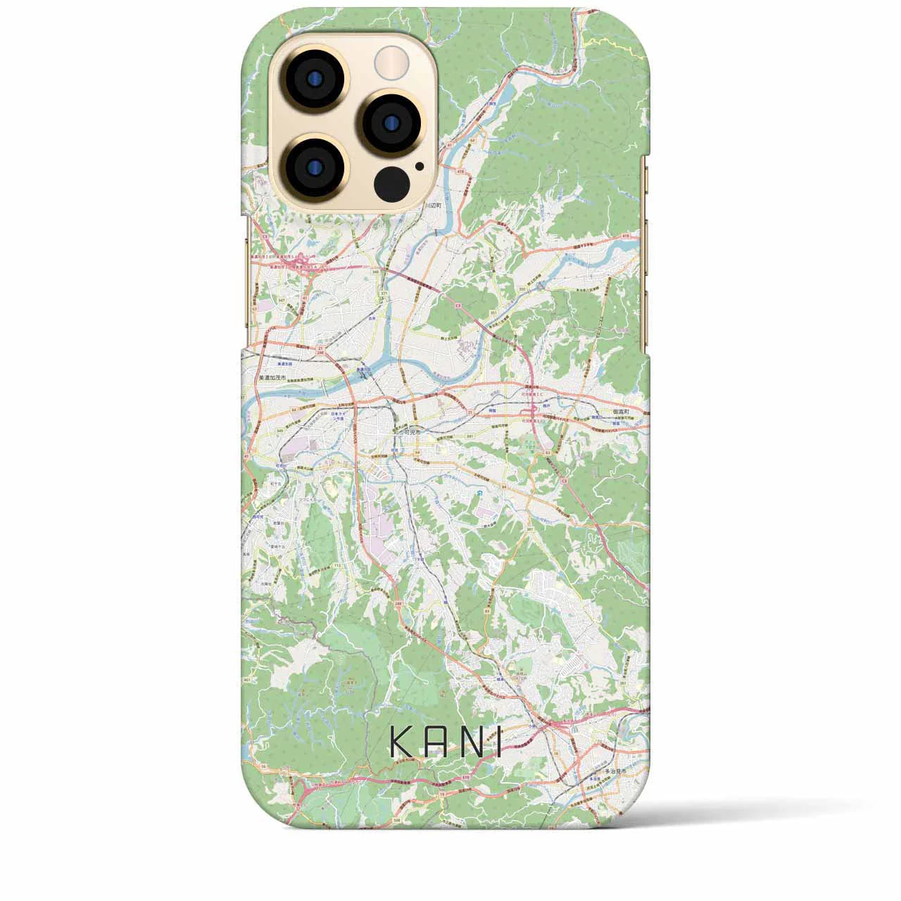 【可児(岐阜県)】地図柄iPhoneケース(バックカバータイプ)
