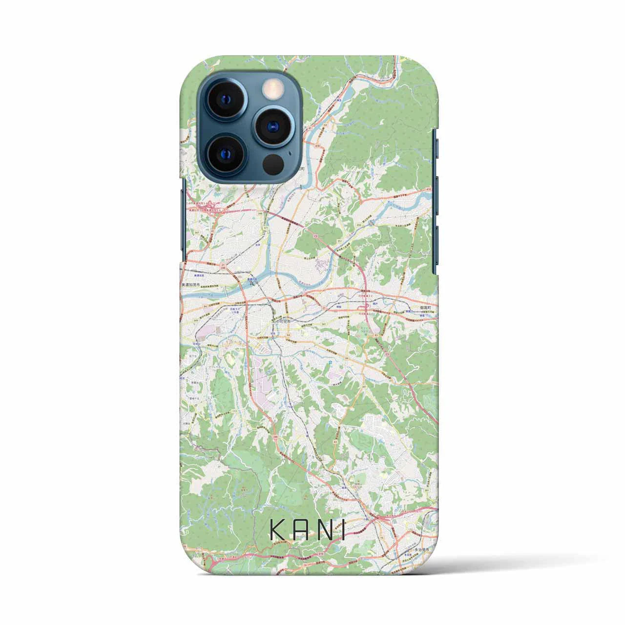 【可児(岐阜県)】地図柄iPhoneケース(バックカバータイプ)