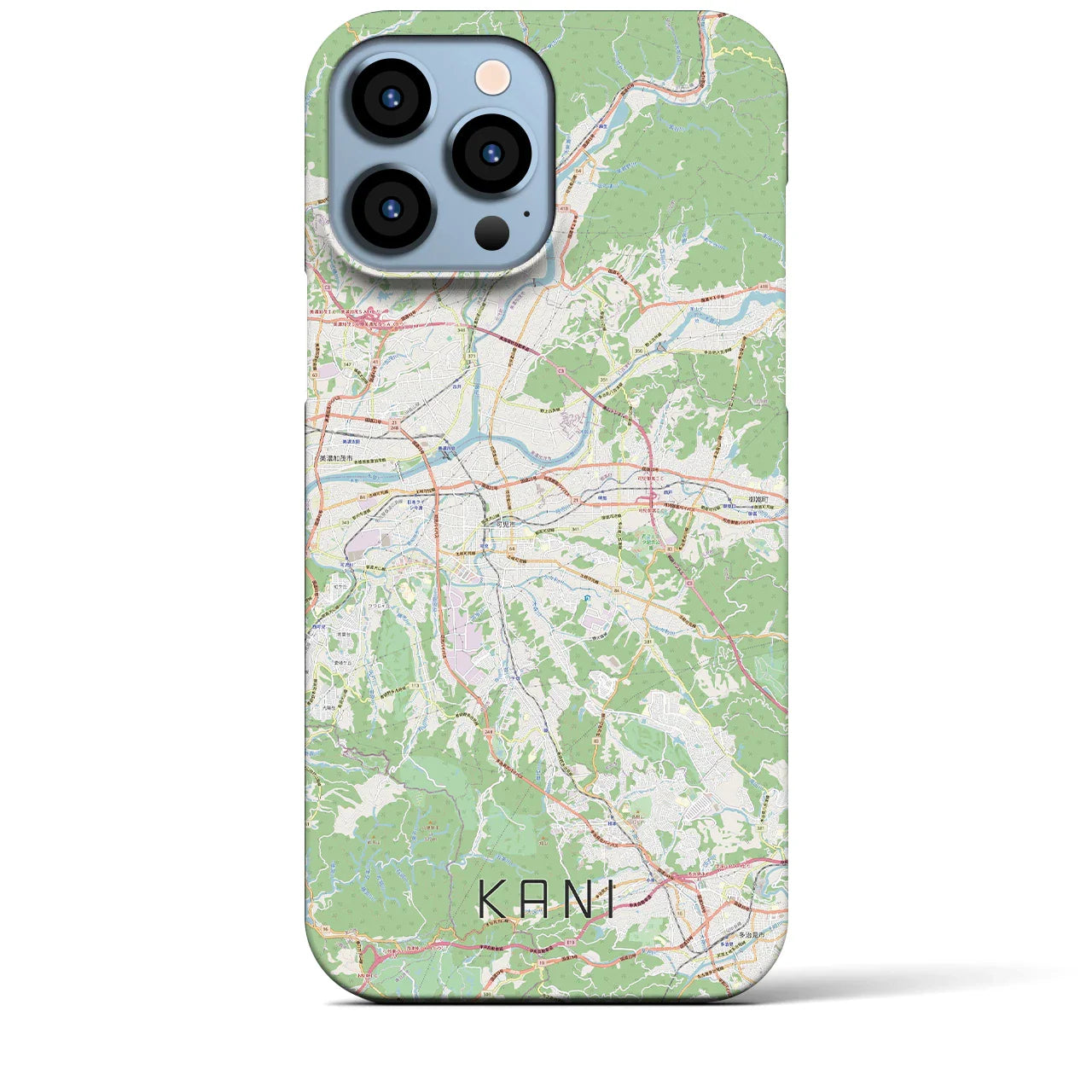 【可児(岐阜県)】地図柄iPhoneケース(バックカバータイプ)