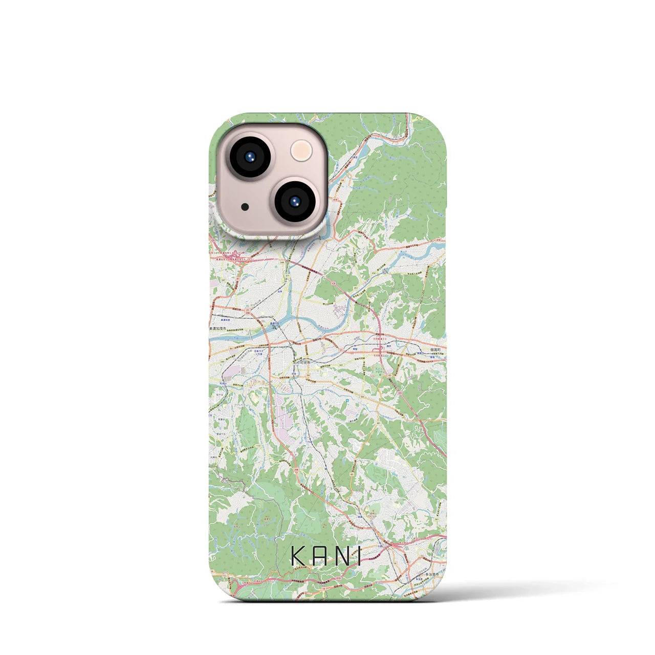 【可児(岐阜県)】地図柄iPhoneケース(バックカバータイプ)