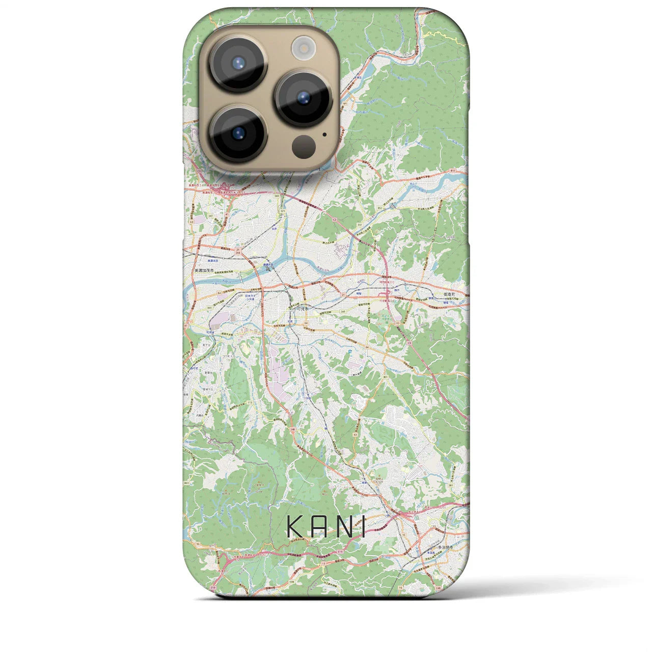【可児(岐阜県)】地図柄iPhoneケース(バックカバータイプ)