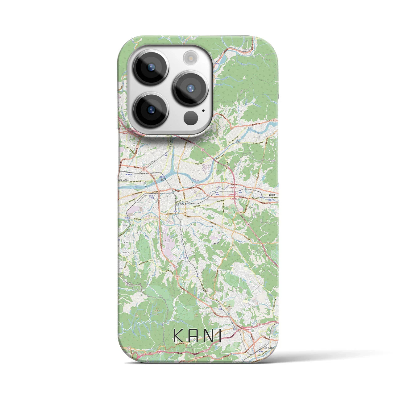 【可児(岐阜県)】地図柄iPhoneケース(バックカバータイプ)