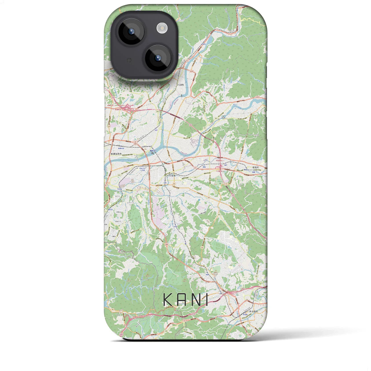 【可児(岐阜県)】地図柄iPhoneケース(バックカバータイプ)