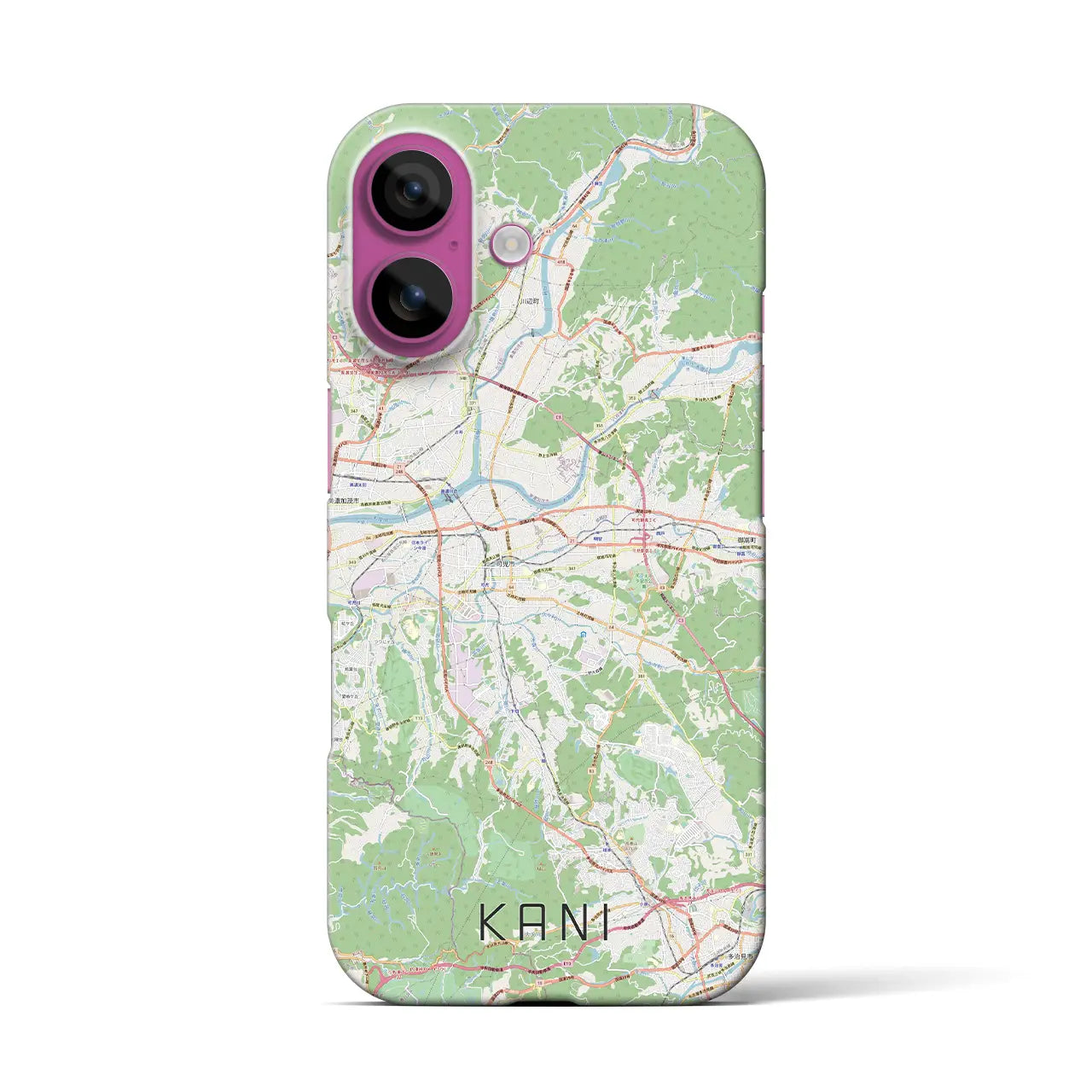 【可児(岐阜県)】地図柄iPhoneケース(バックカバータイプ)