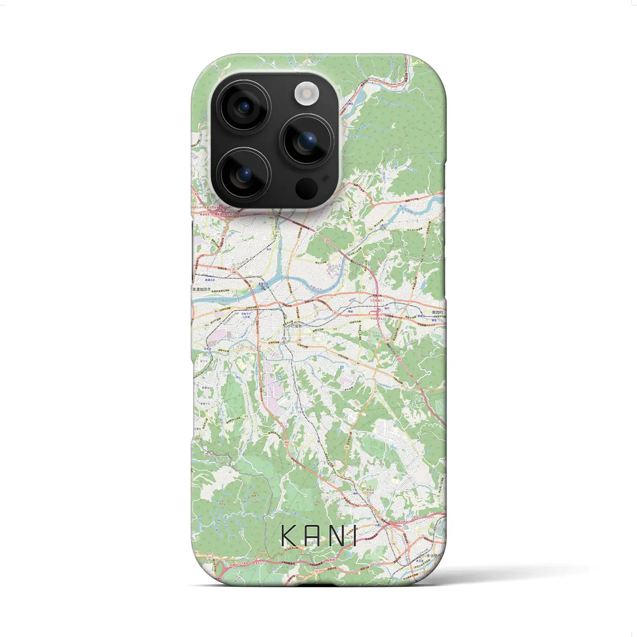 【可児(岐阜県)】地図柄iPhoneケース(バックカバータイプ)