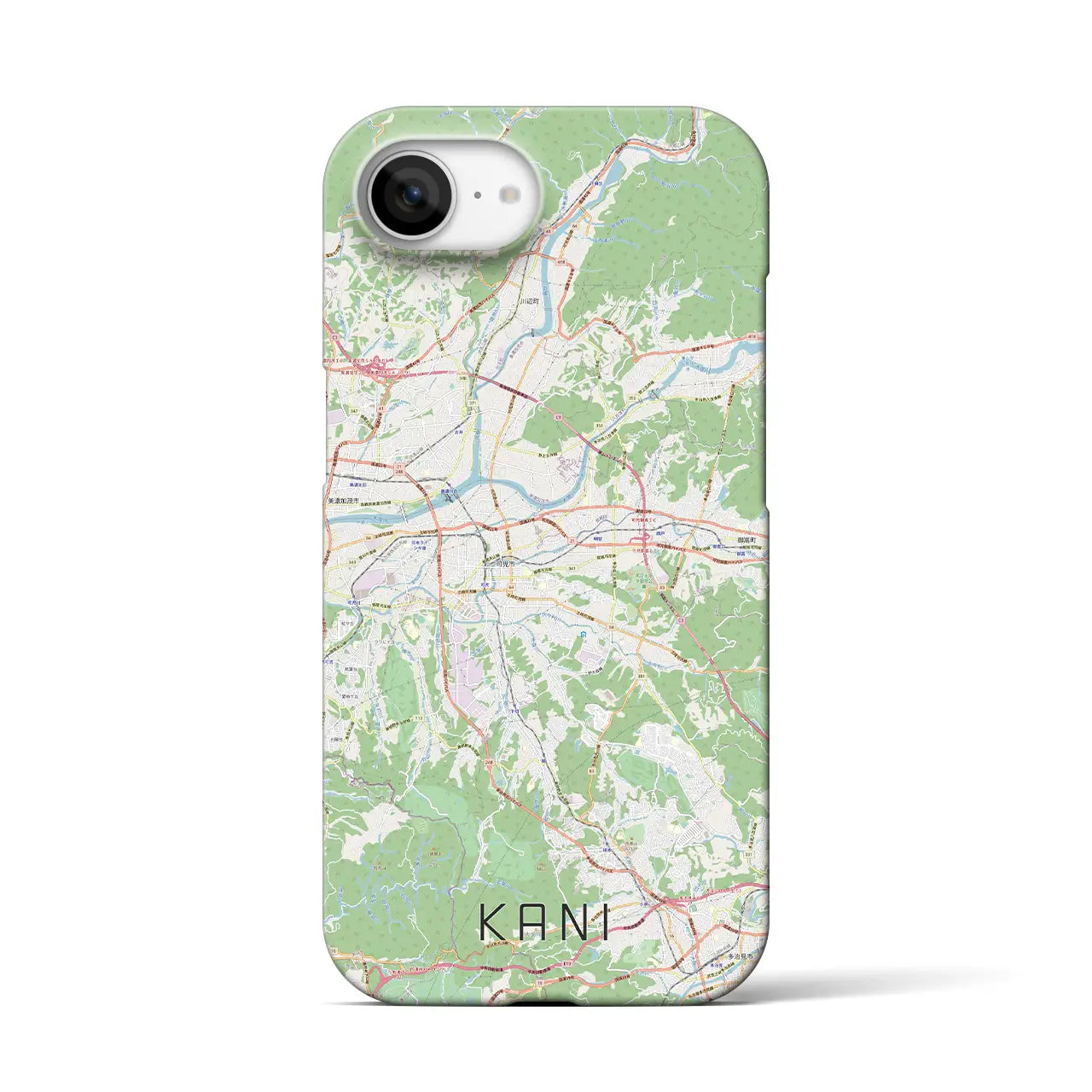 【可児(岐阜県)】地図柄iPhoneケース(バックカバータイプ)