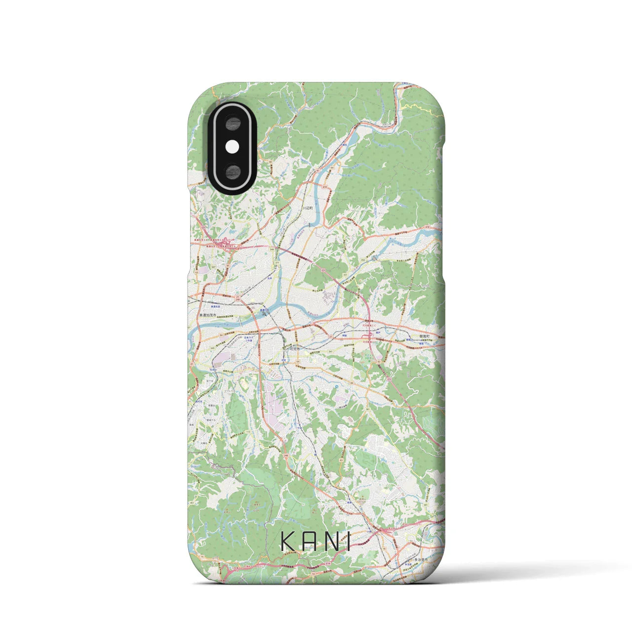 【可児(岐阜県)】地図柄iPhoneケース(バックカバータイプ)