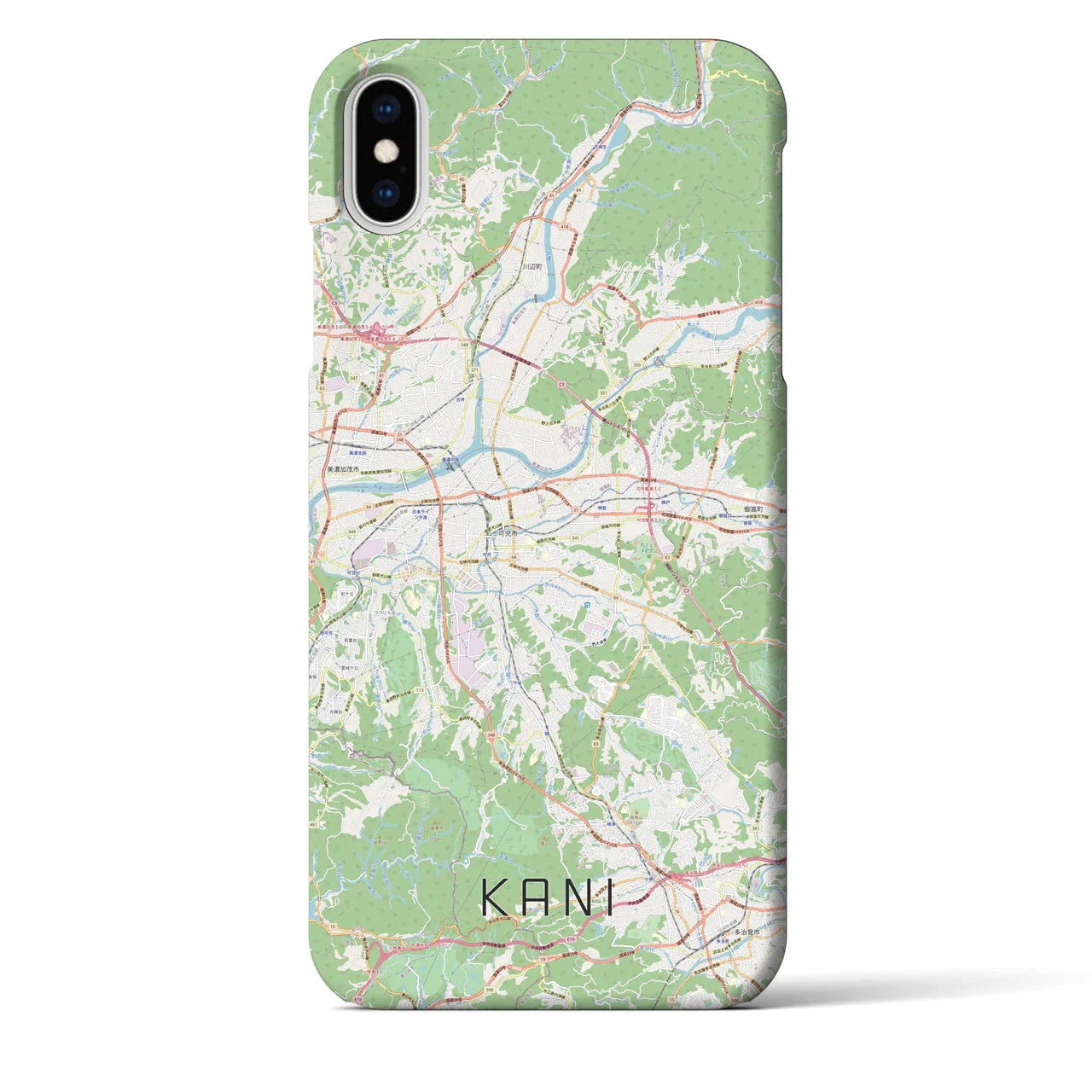 【可児(岐阜県)】地図柄iPhoneケース(バックカバータイプ)