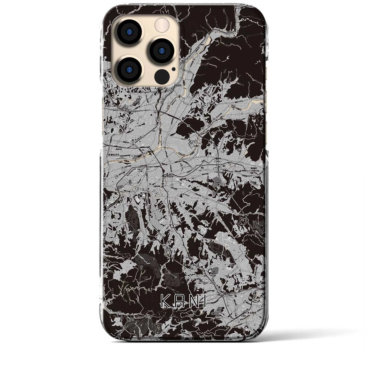 【可児(岐阜県)】地図柄iPhoneケース(クリアタイプ)