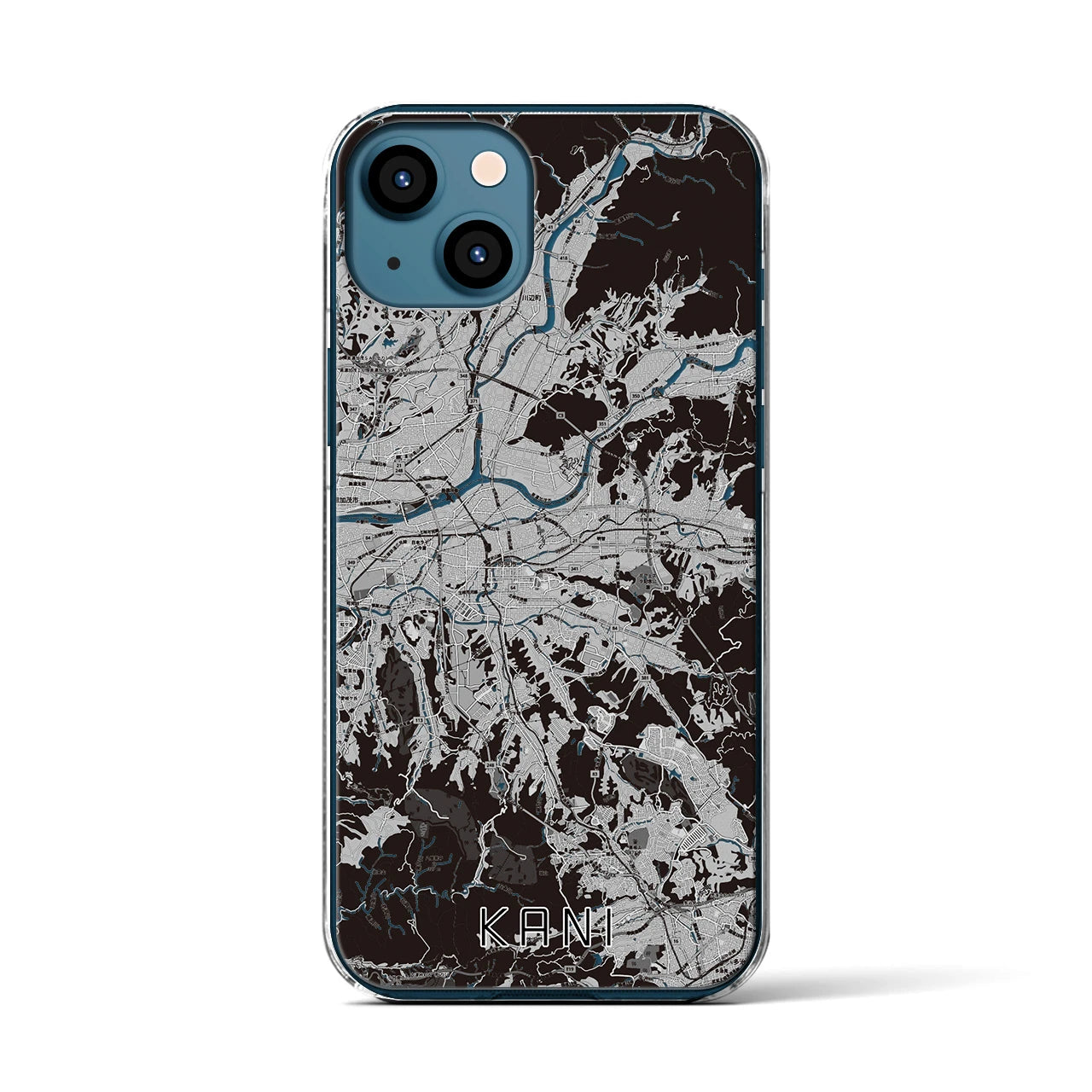 【可児(岐阜県)】地図柄iPhoneケース(クリアタイプ)