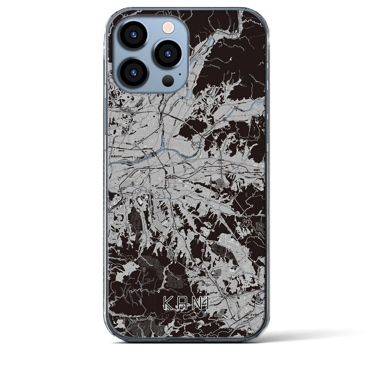 【可児(岐阜県)】地図柄iPhoneケース(クリアタイプ)