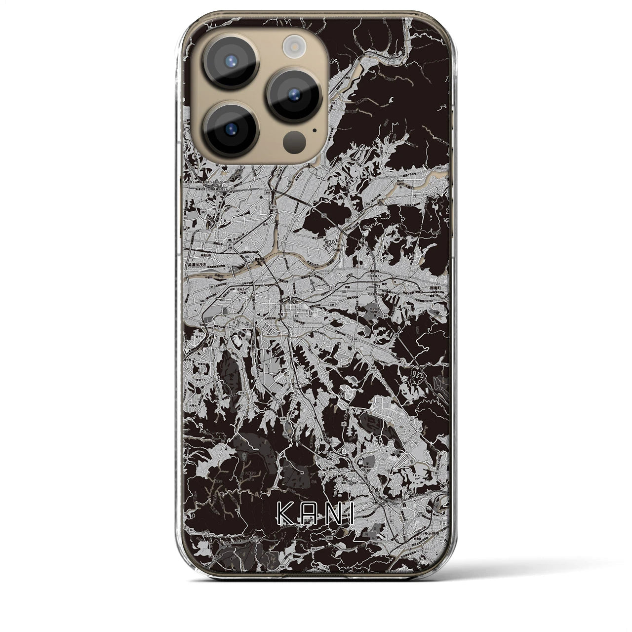 【可児(岐阜県)】地図柄iPhoneケース(クリアタイプ)