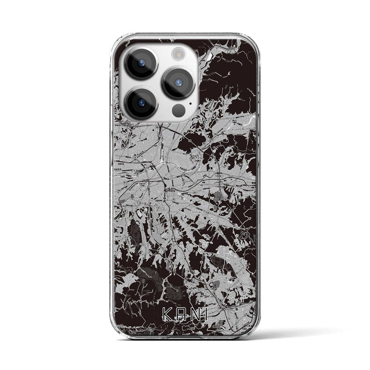 【可児(岐阜県)】地図柄iPhoneケース(クリアタイプ)