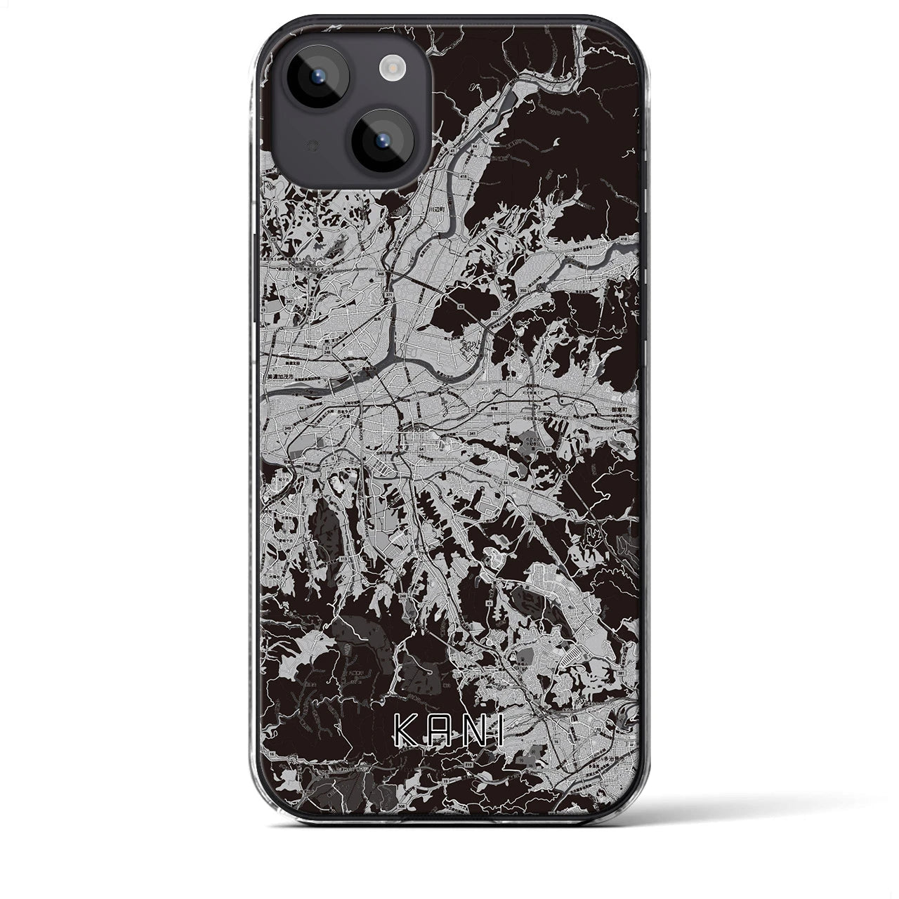 【可児(岐阜県)】地図柄iPhoneケース(クリアタイプ)