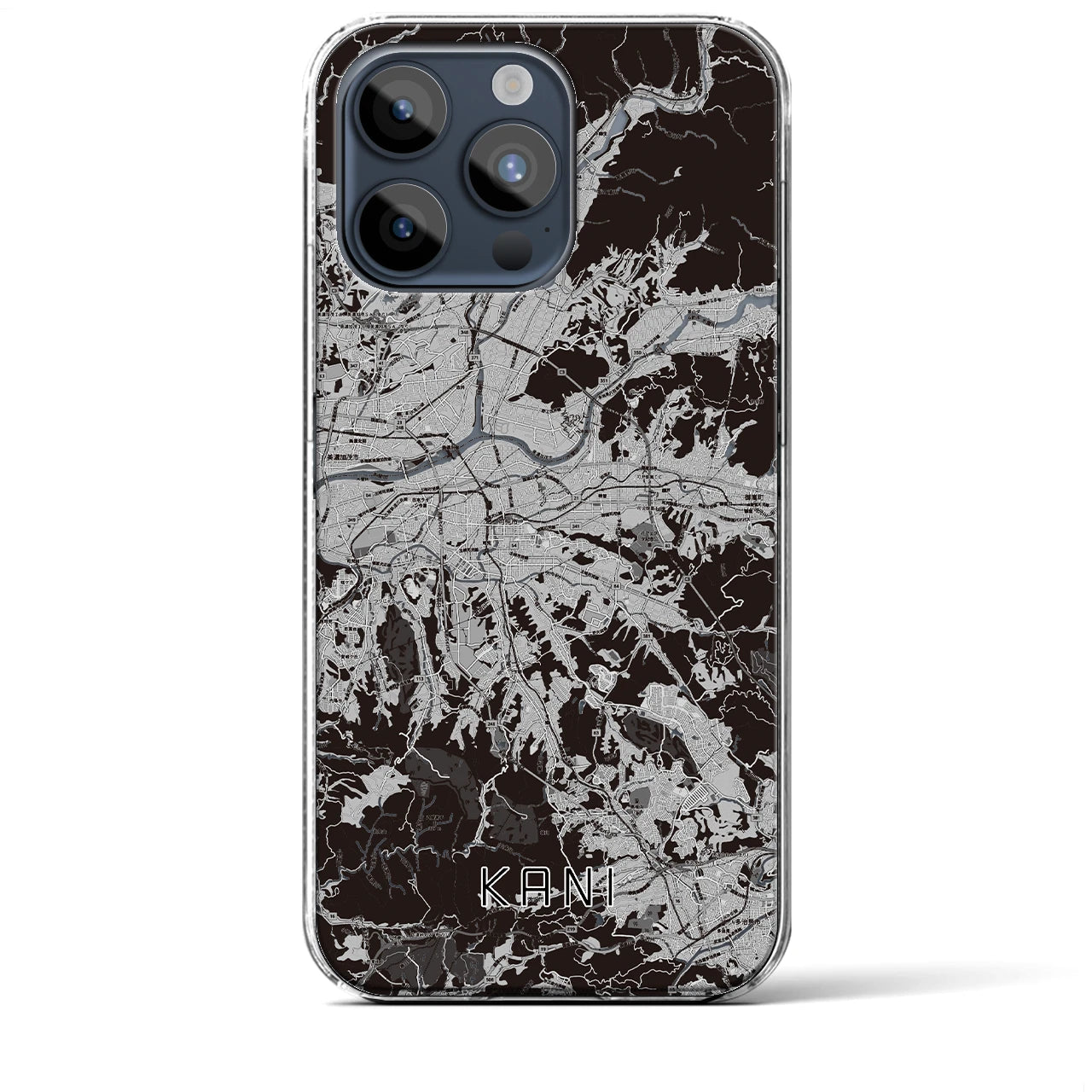 【可児(岐阜県)】地図柄iPhoneケース(クリアタイプ)