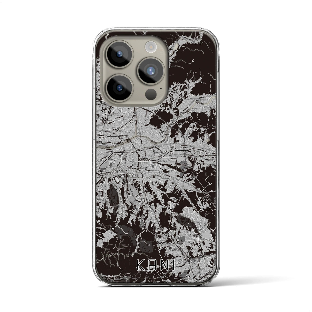 【可児(岐阜県)】地図柄iPhoneケース(クリアタイプ)