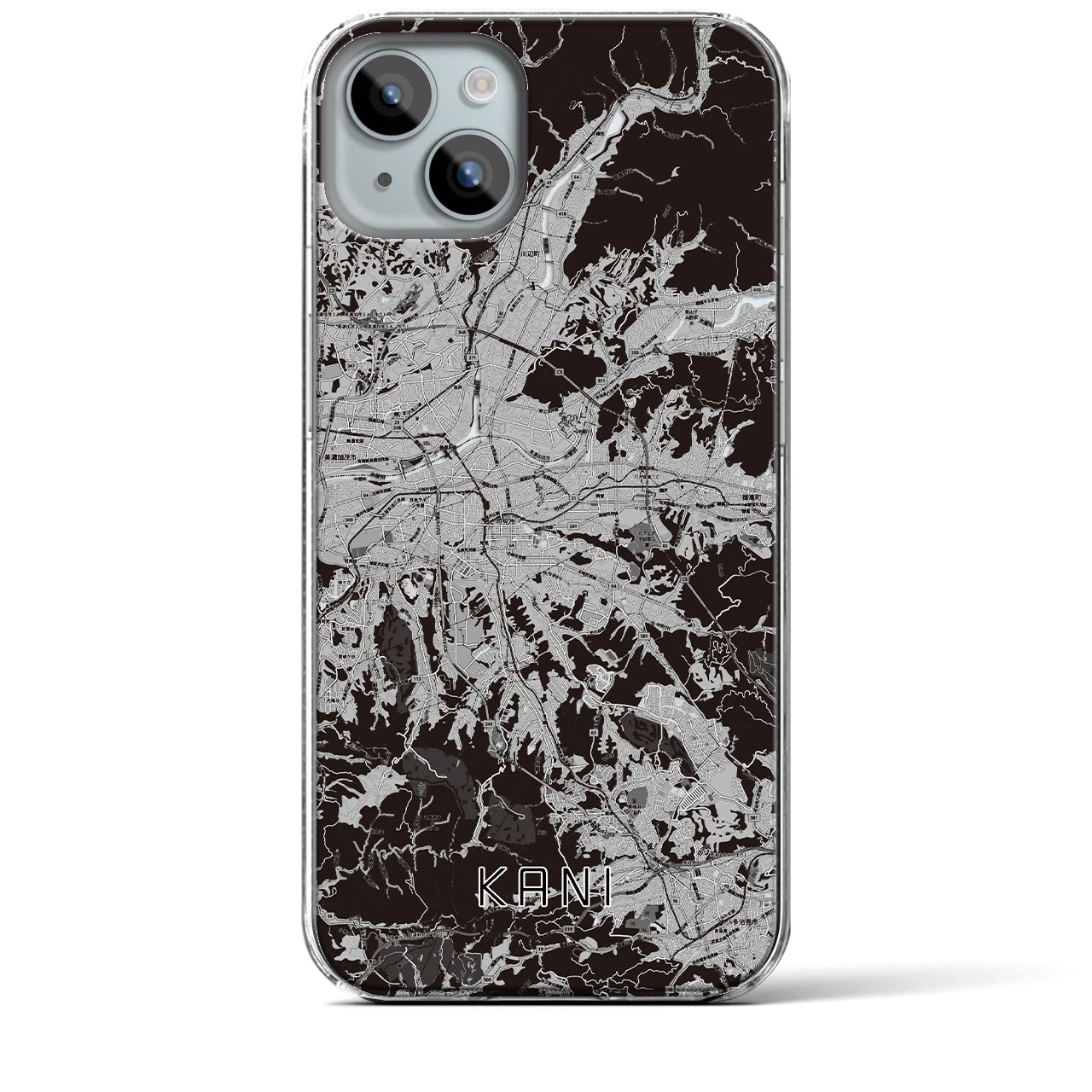 【可児(岐阜県)】地図柄iPhoneケース(クリアタイプ)