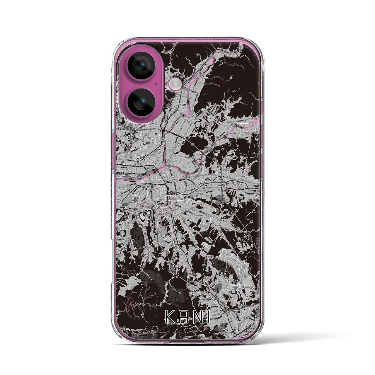 【可児(岐阜県)】地図柄iPhoneケース(クリアタイプ)