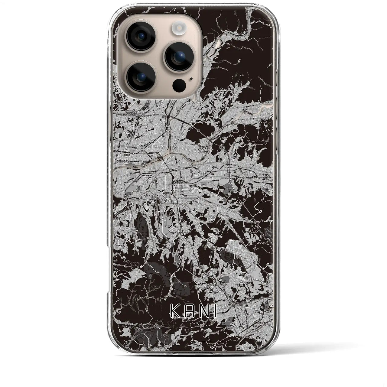 【可児(岐阜県)】地図柄iPhoneケース(クリアタイプ)