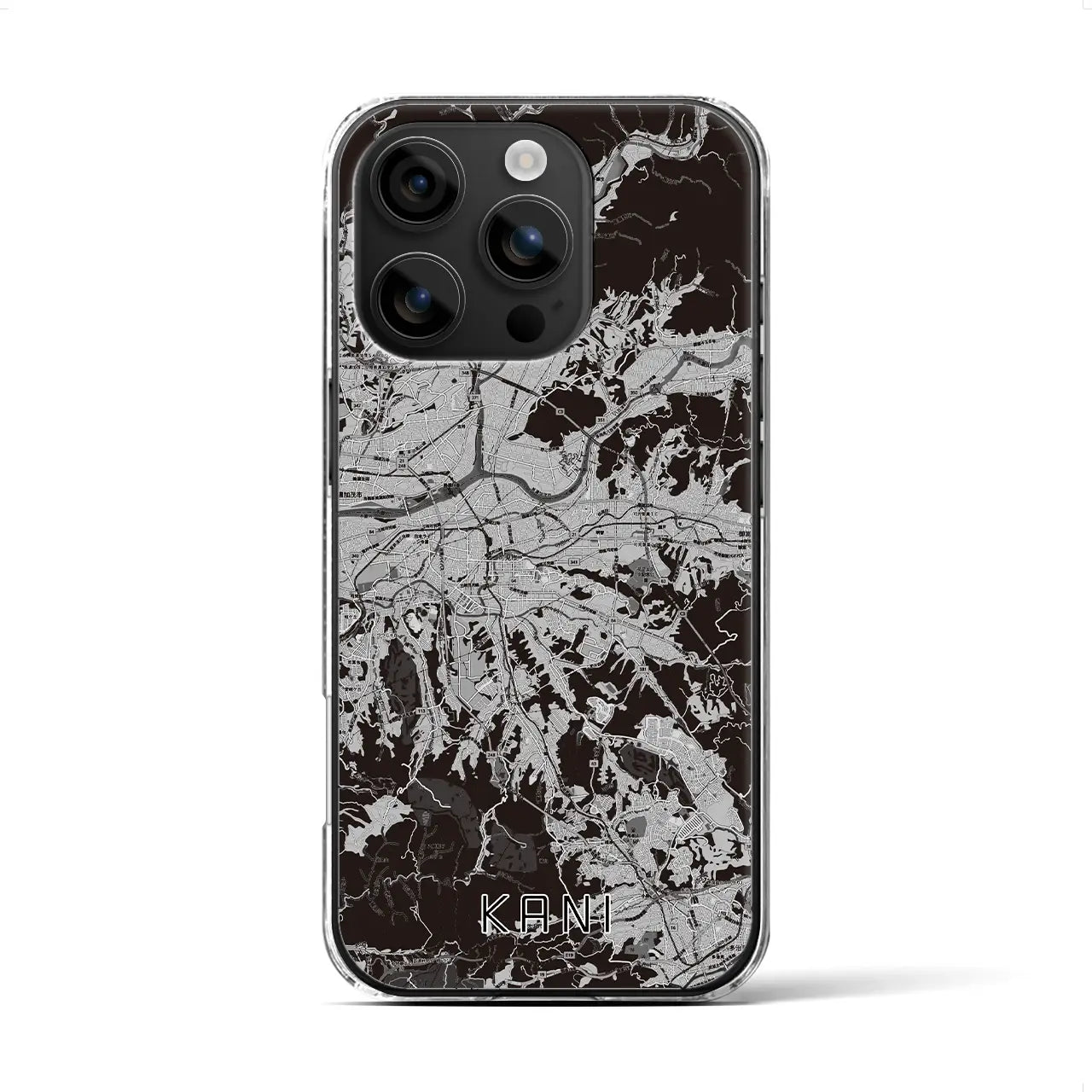 【可児(岐阜県)】地図柄iPhoneケース(クリアタイプ)