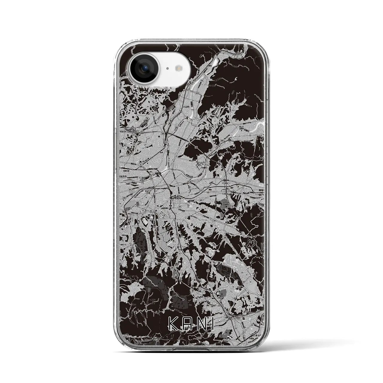 【可児(岐阜県)】地図柄iPhoneケース(クリアタイプ)