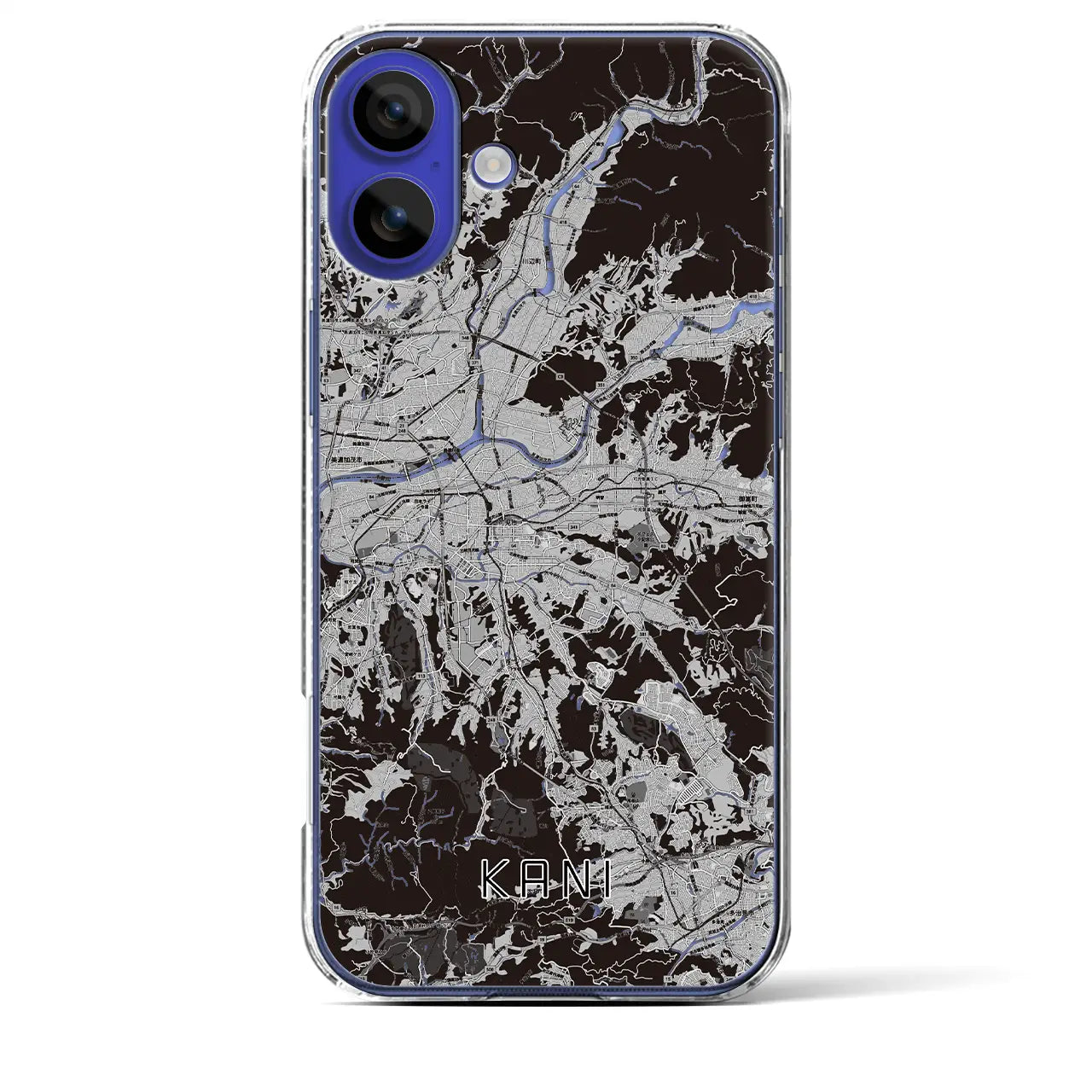 【可児(岐阜県)】地図柄iPhoneケース(クリアタイプ)