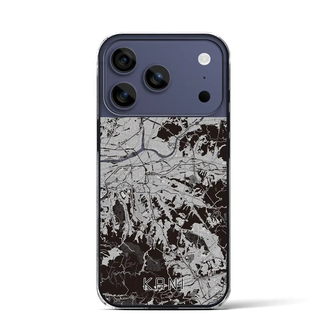 【可児(岐阜県)】地図柄iPhoneケース(クリアタイプ)