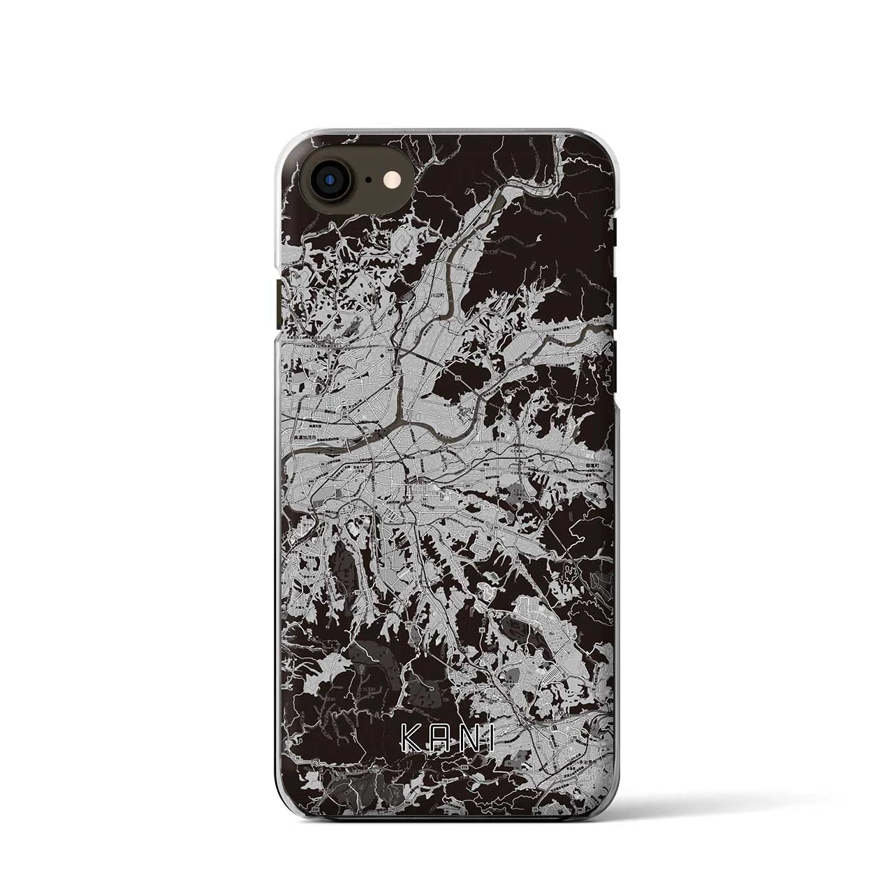 【可児(岐阜県)】地図柄iPhoneケース(クリアタイプ)