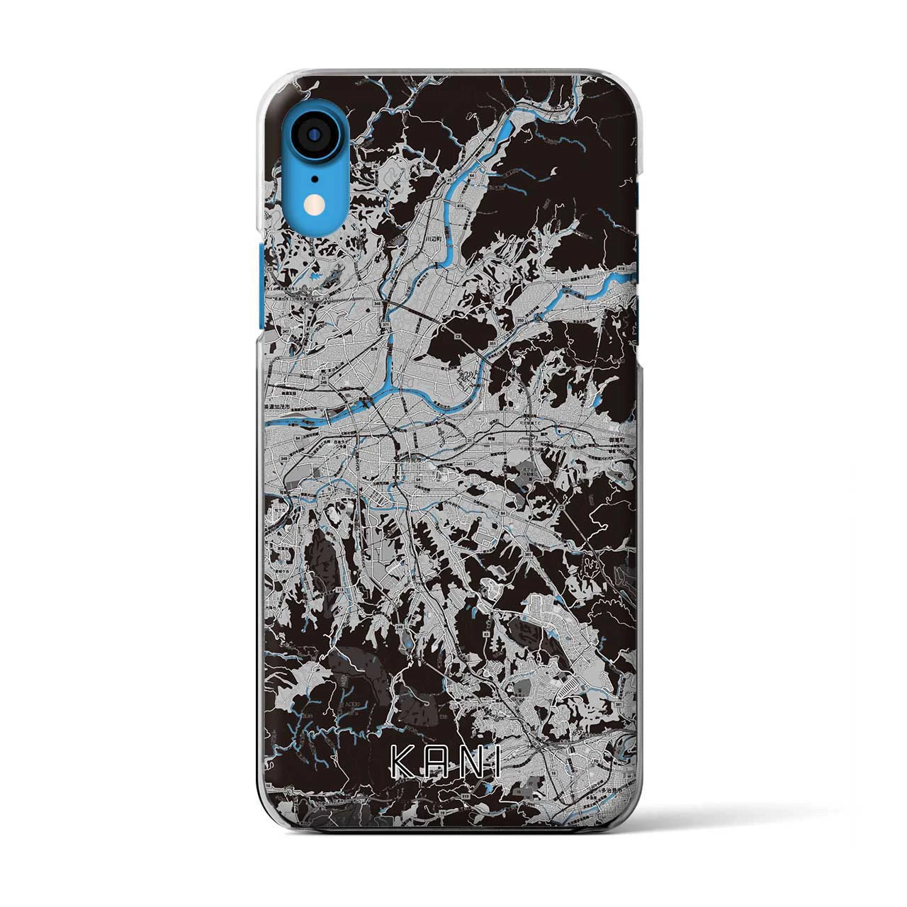 【可児(岐阜県)】地図柄iPhoneケース(クリアタイプ)