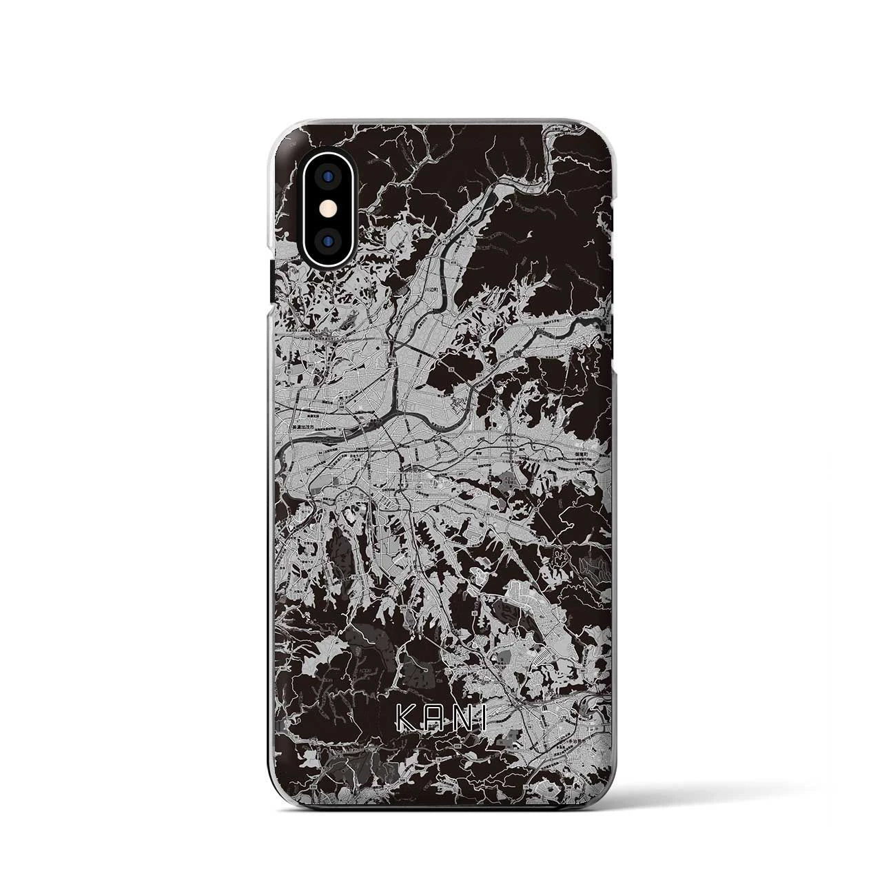 【可児(岐阜県)】地図柄iPhoneケース(クリアタイプ)