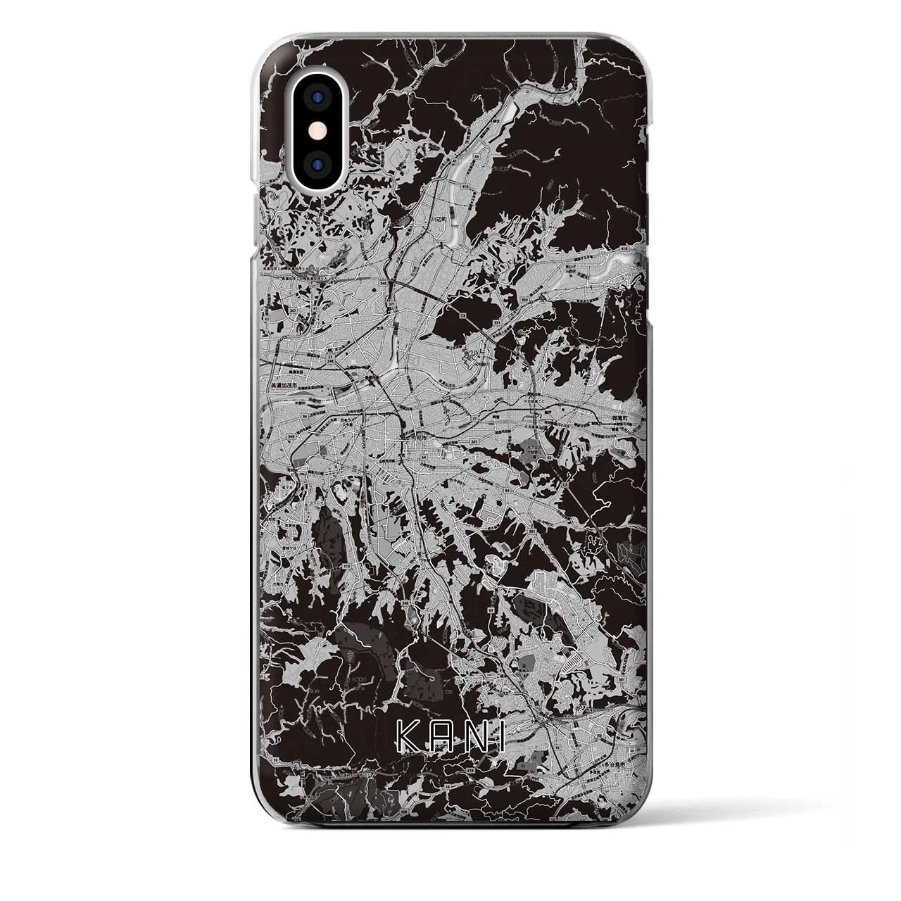 【可児(岐阜県)】地図柄iPhoneケース(クリアタイプ)