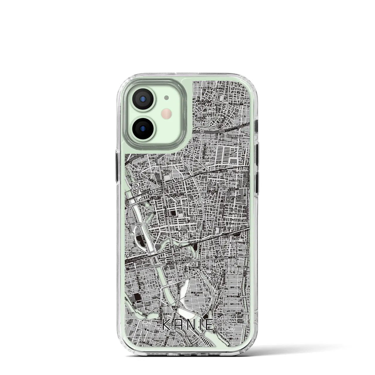 【蟹江(愛知県)】地図柄iPhoneケース(MagSafeタイプ)