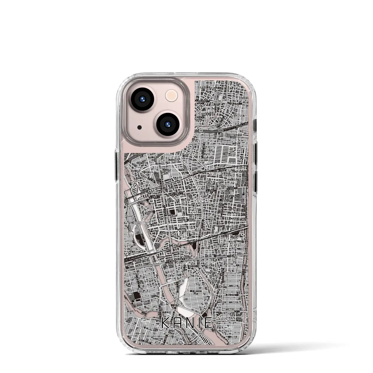 【蟹江(愛知県)】地図柄iPhoneケース(MagSafeタイプ)