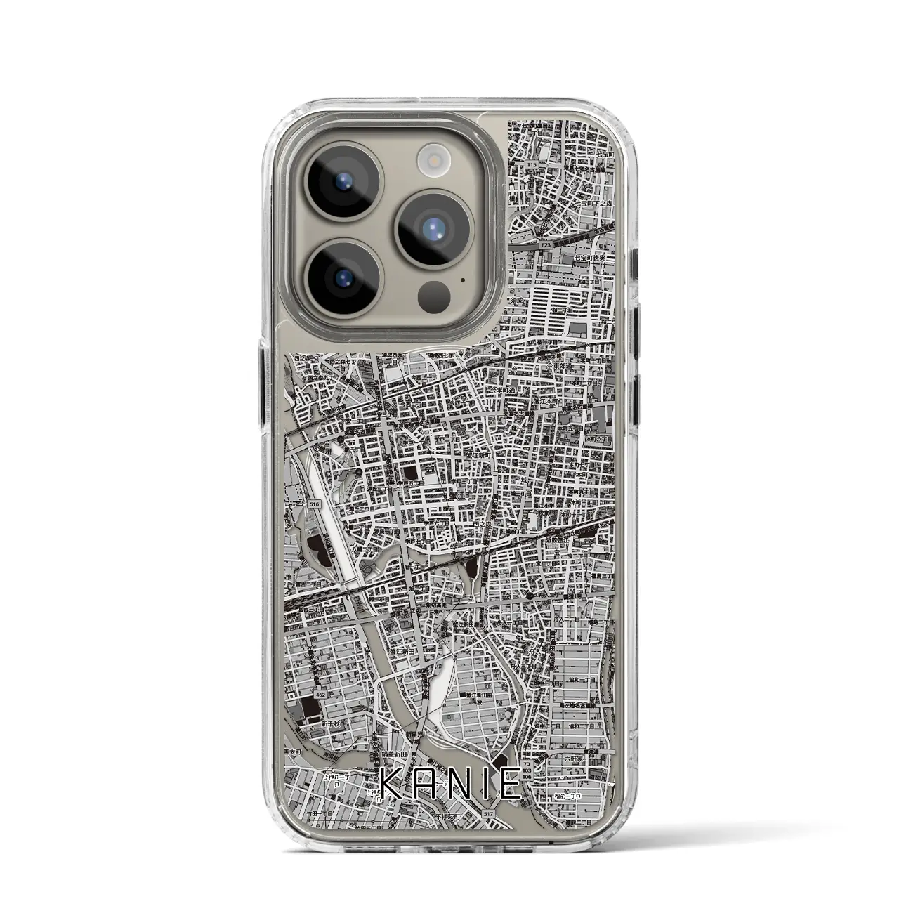 【蟹江(愛知県)】地図柄iPhoneケース(MagSafeタイプ)