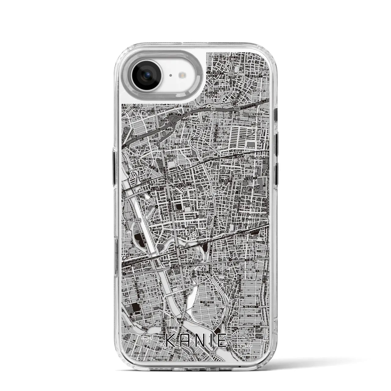 【蟹江(愛知県)】地図柄iPhoneケース(MagSafeタイプ)