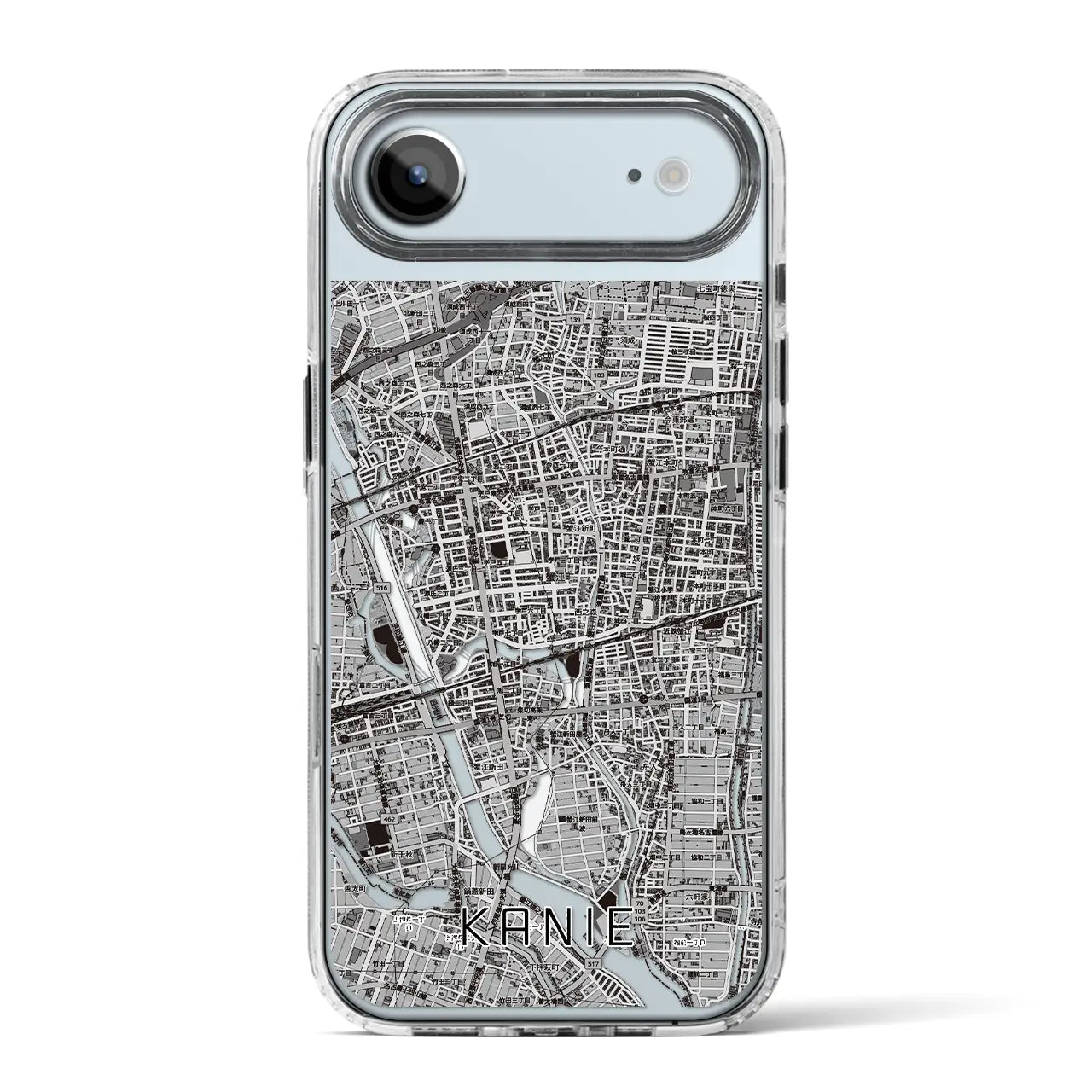 【蟹江(愛知県)】地図柄iPhoneケース(MagSafeタイプ)