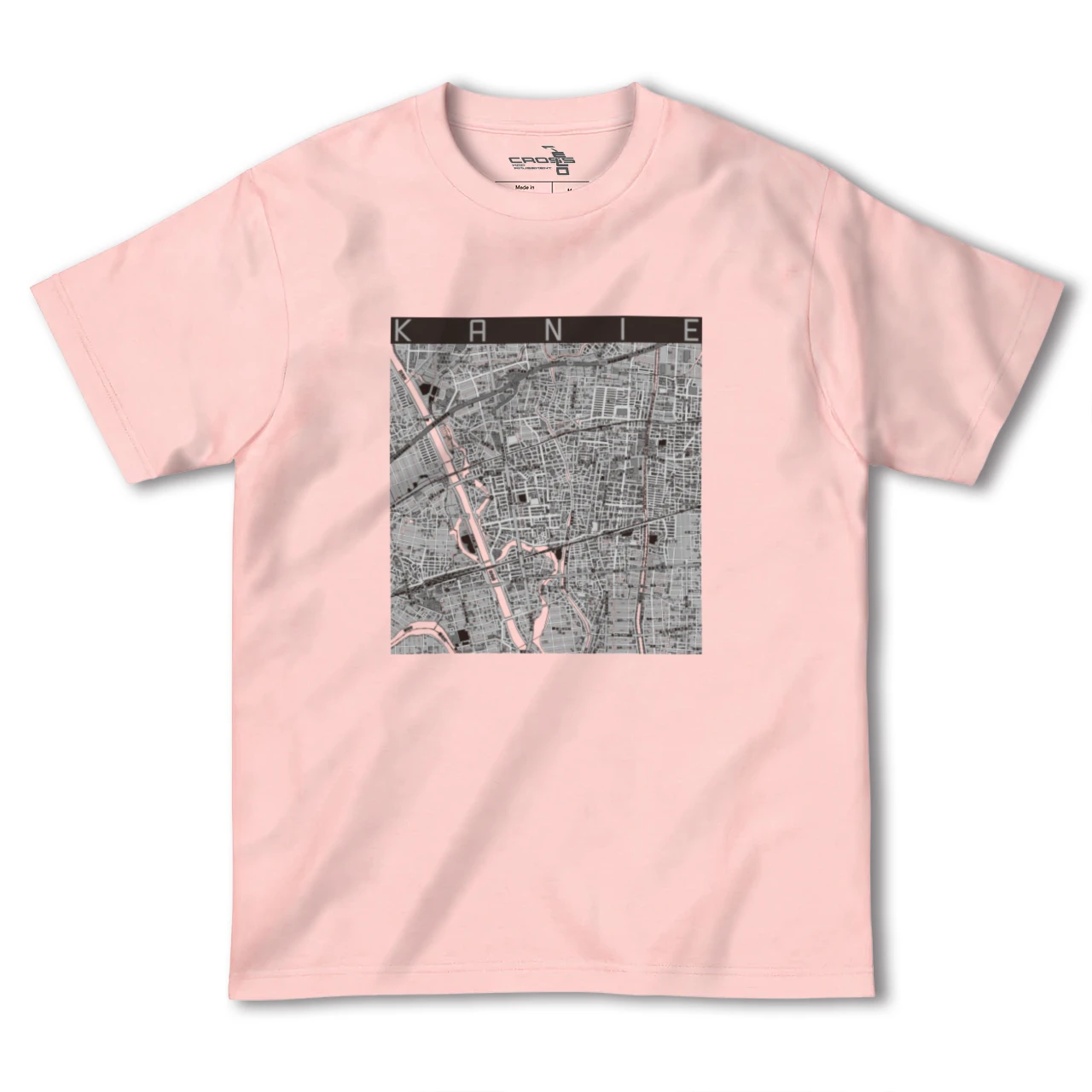 【蟹江(愛知県)】地図柄ヘビーウェイトTシャツ