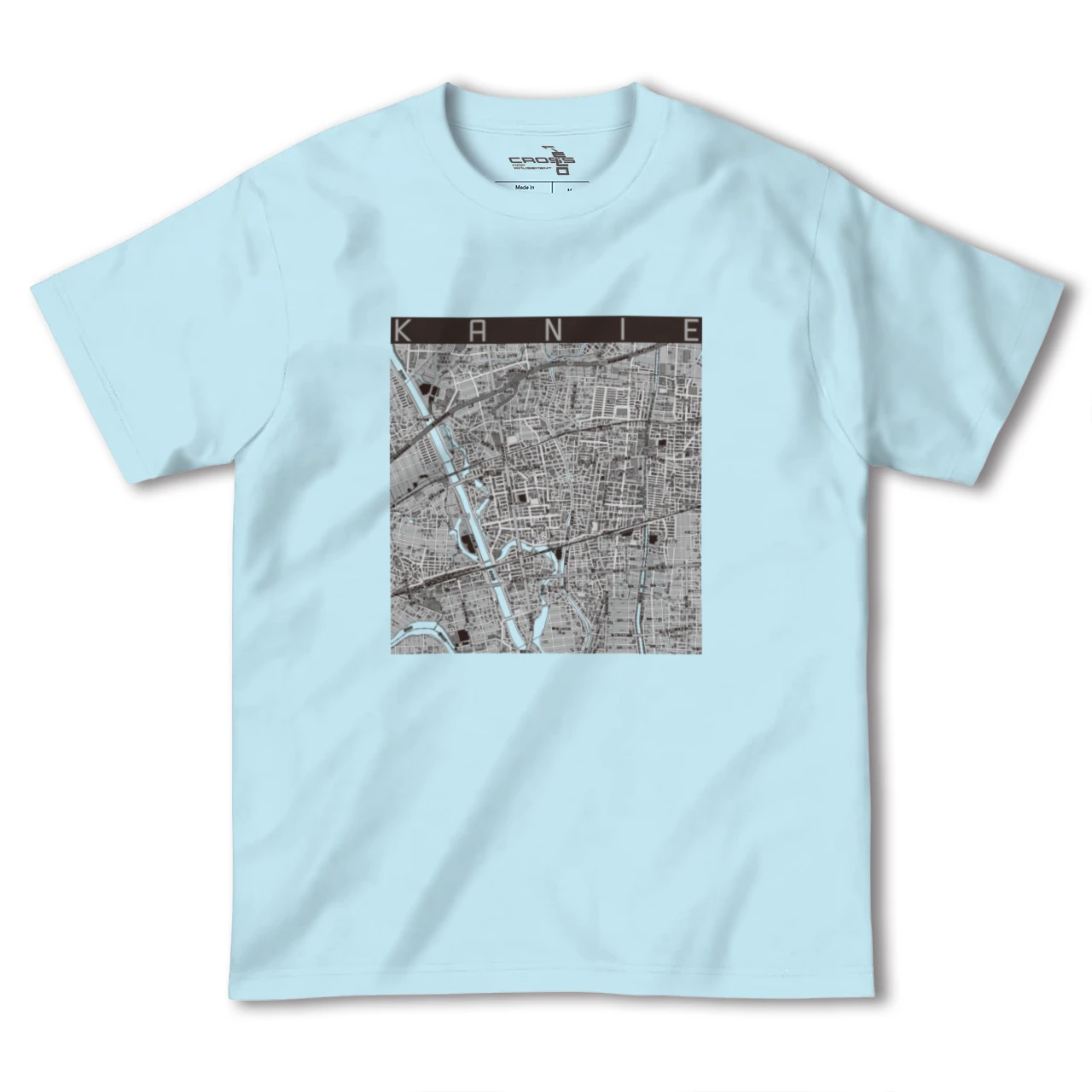 【蟹江(愛知県)】地図柄ヘビーウェイトTシャツ