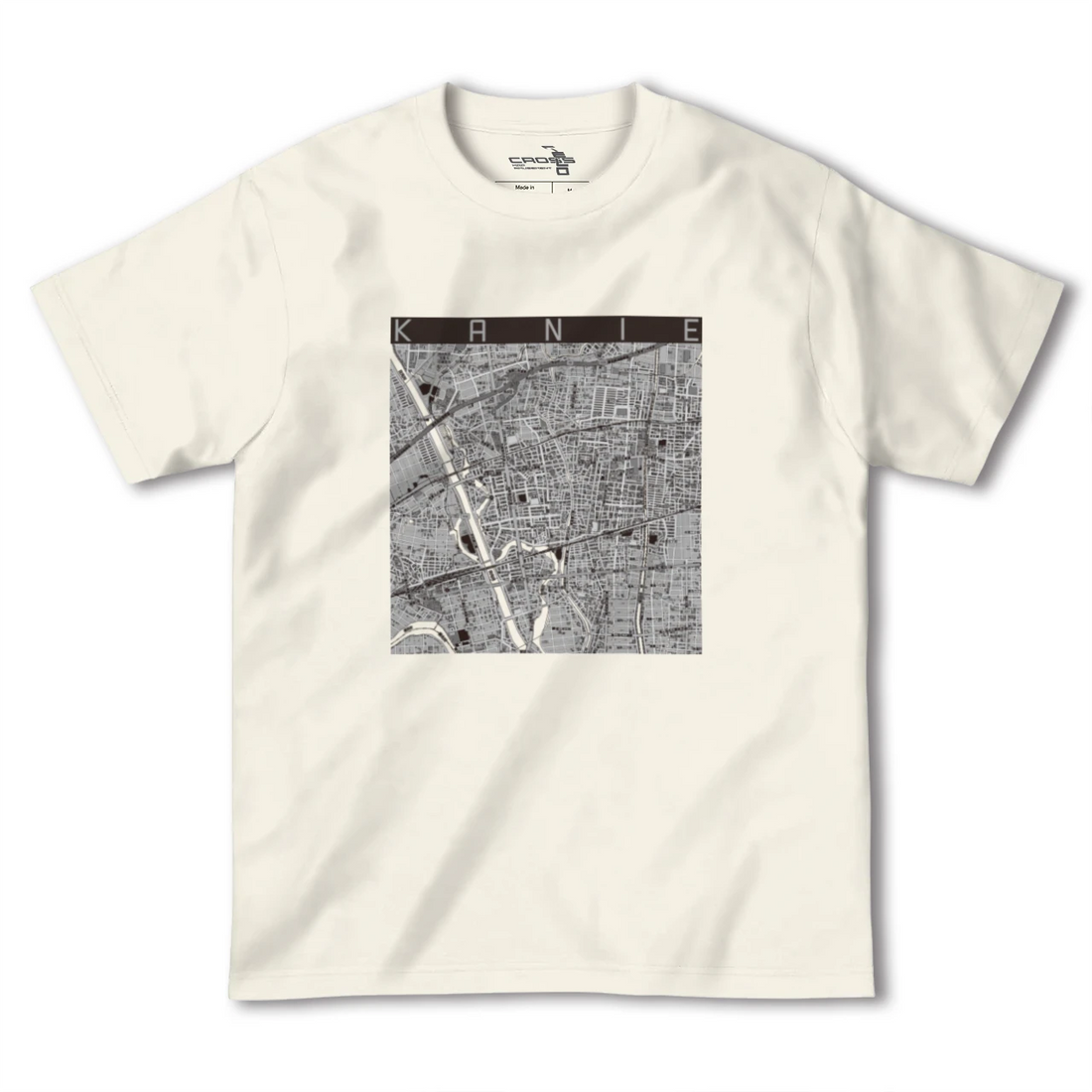 【蟹江(愛知県)】地図柄ヘビーウェイトTシャツ