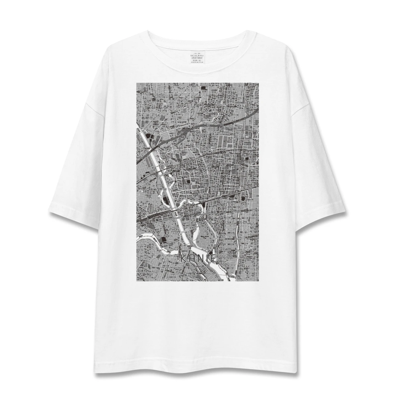 【蟹江(愛知県)】地図柄ビッグシルエットTシャツ