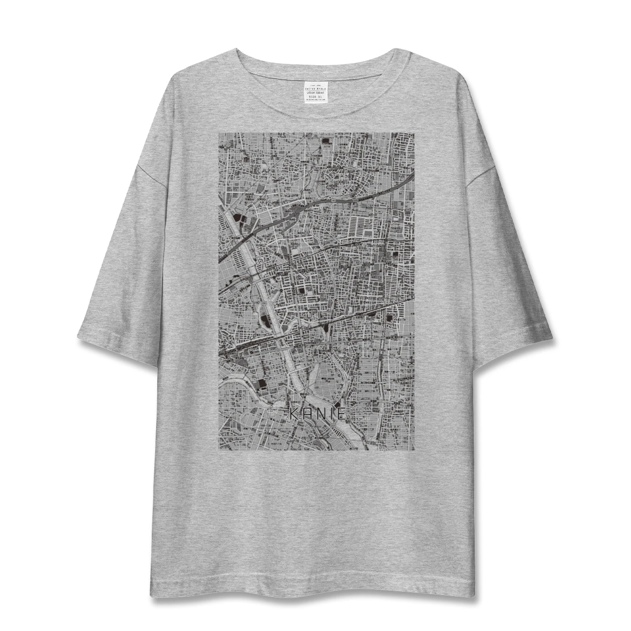 【蟹江(愛知県)】地図柄ビッグシルエットTシャツ