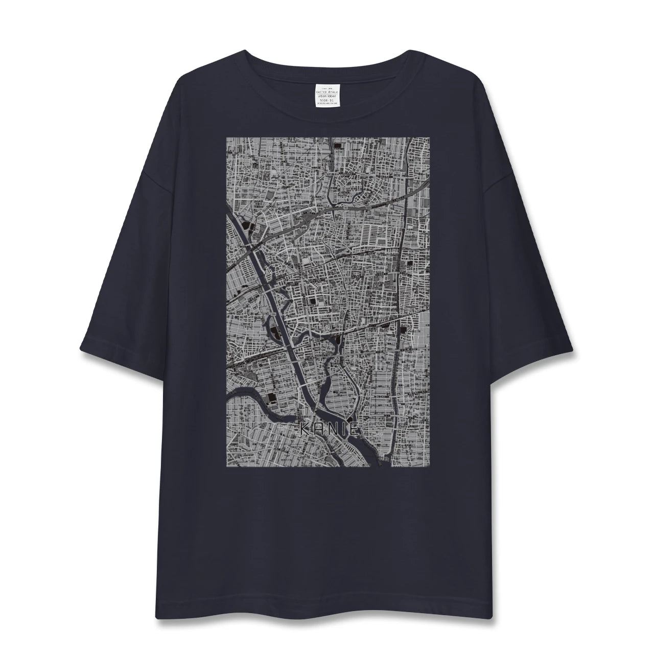 【蟹江(愛知県)】地図柄ビッグシルエットTシャツ