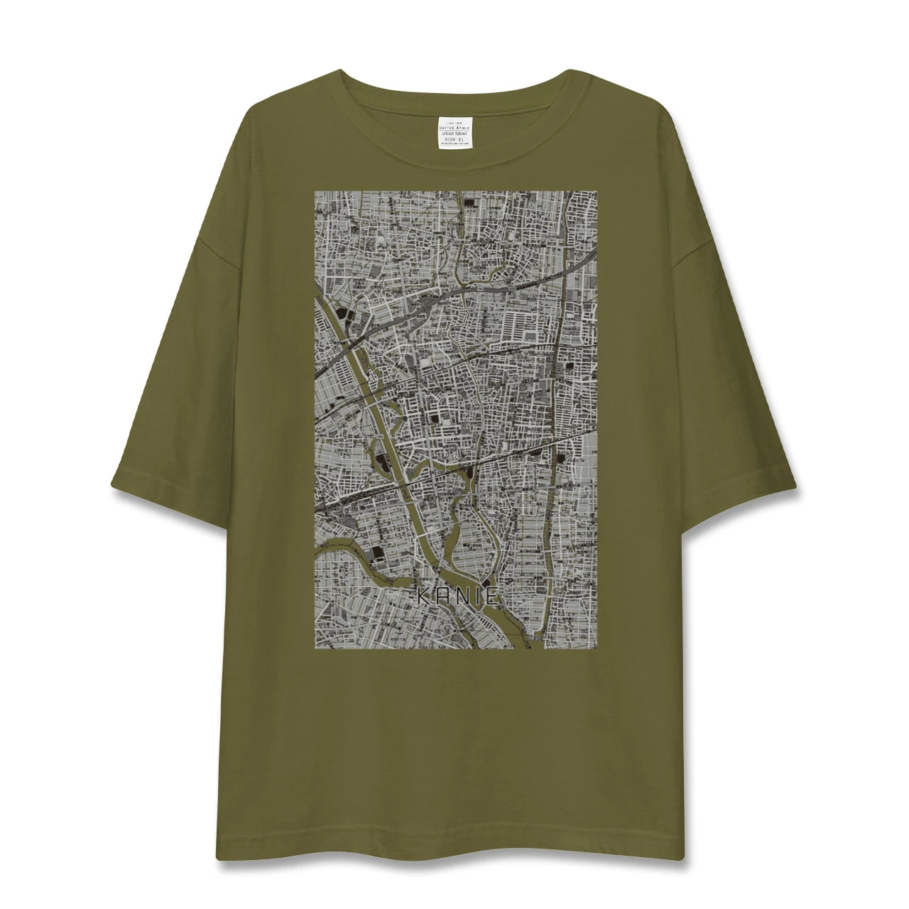 【蟹江(愛知県)】地図柄ビッグシルエットTシャツ